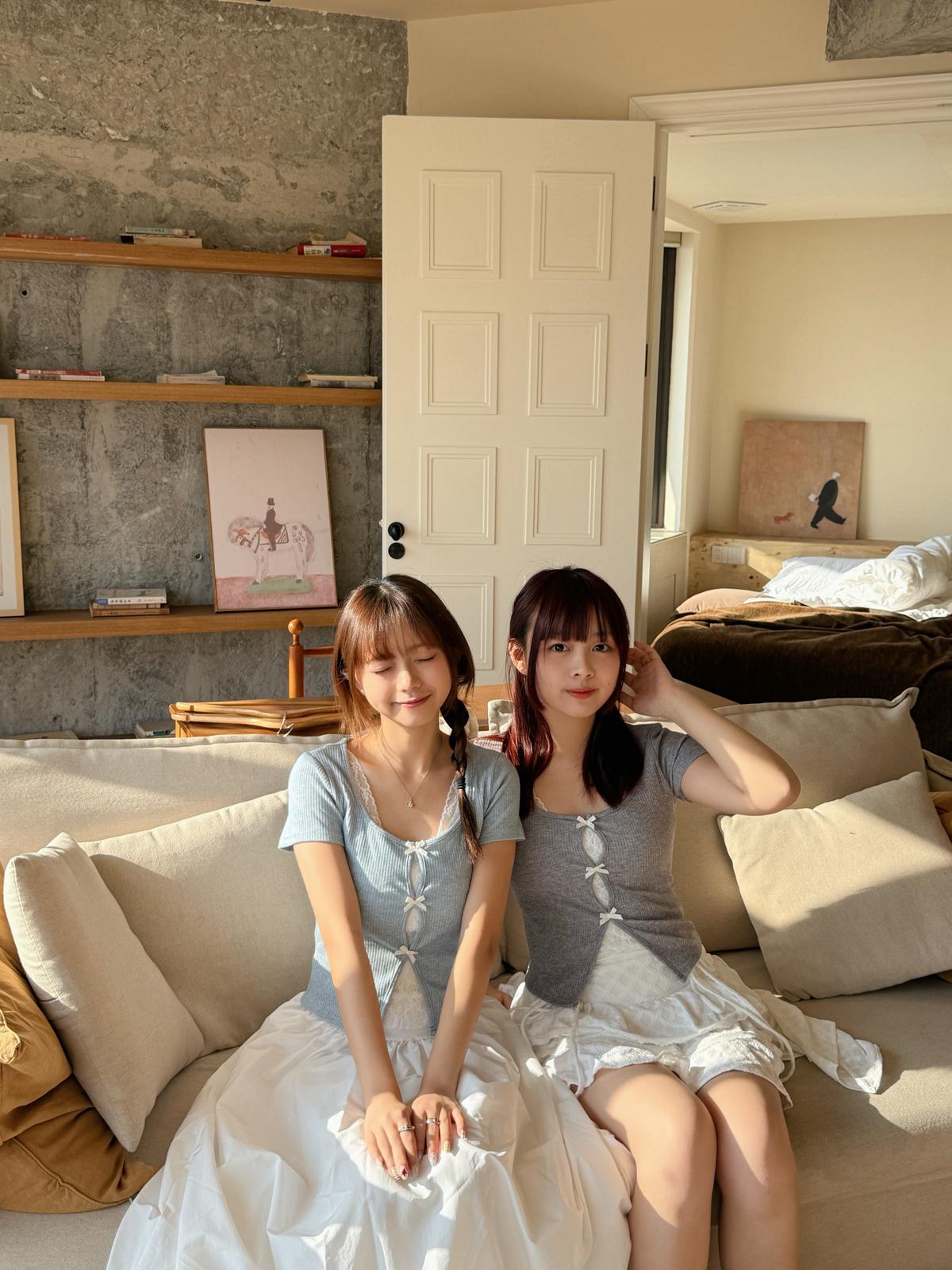 #MD72 Ribbon Lace Layered Top