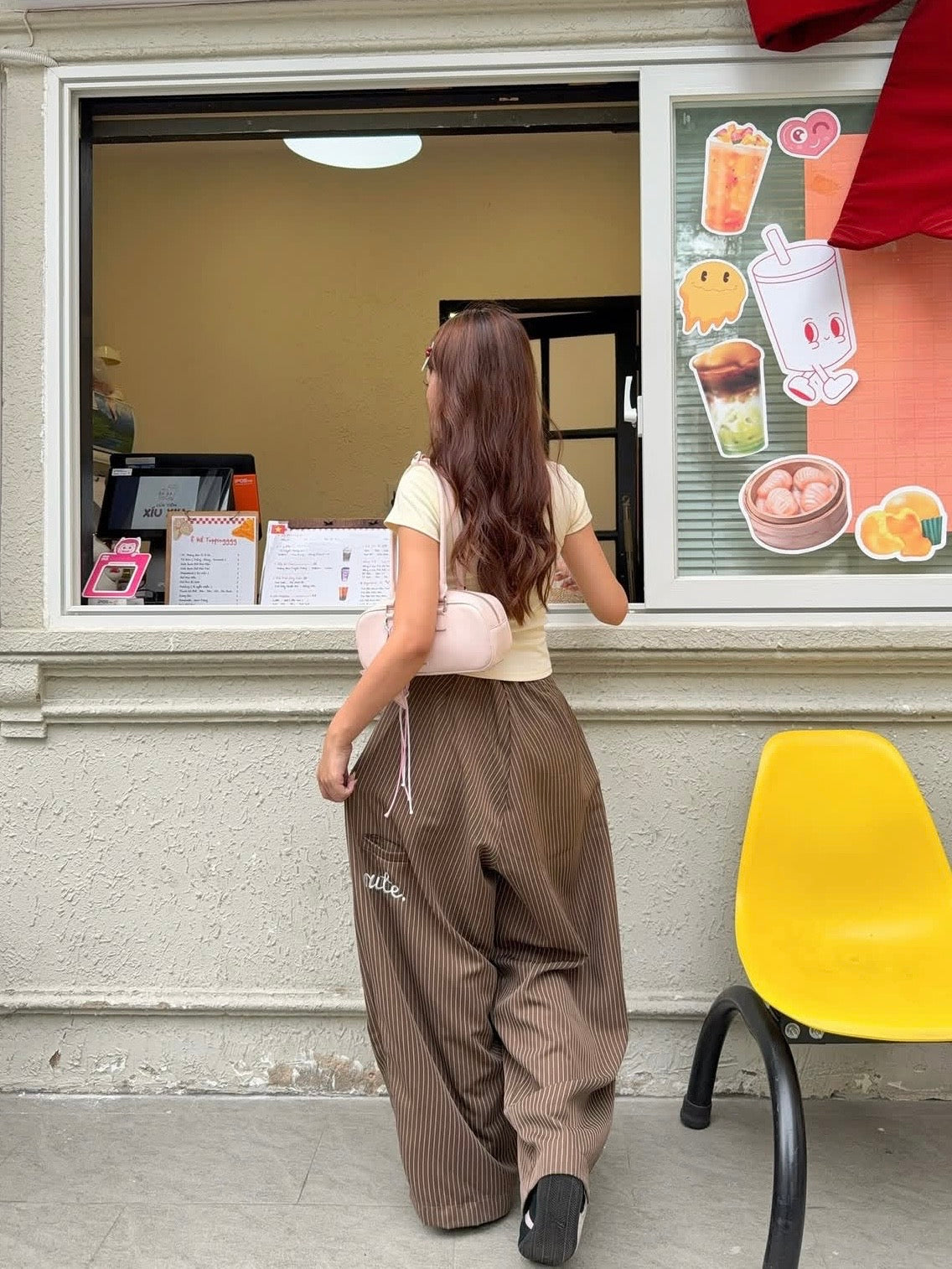 #VNOU01 Striped Wide Leg Pants