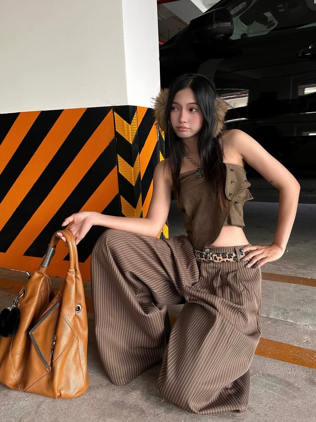 #VNTY03 Pumpkin Stripe Pants