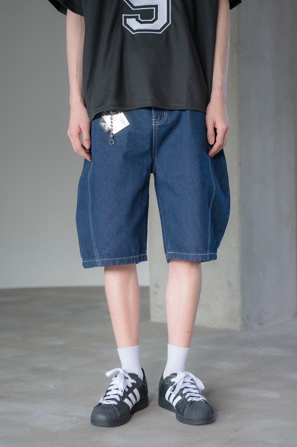 #C528 Denim Casual Pants
