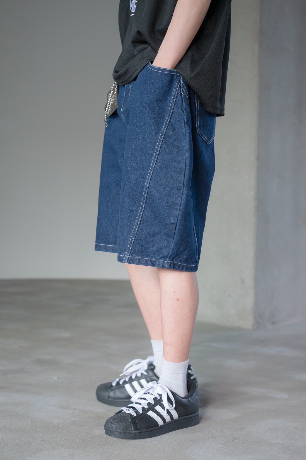 #C528 Denim Casual Pants