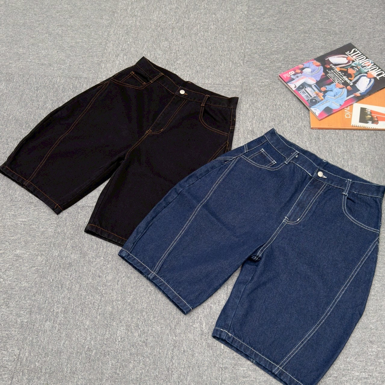 #C528 Denim Casual Pants