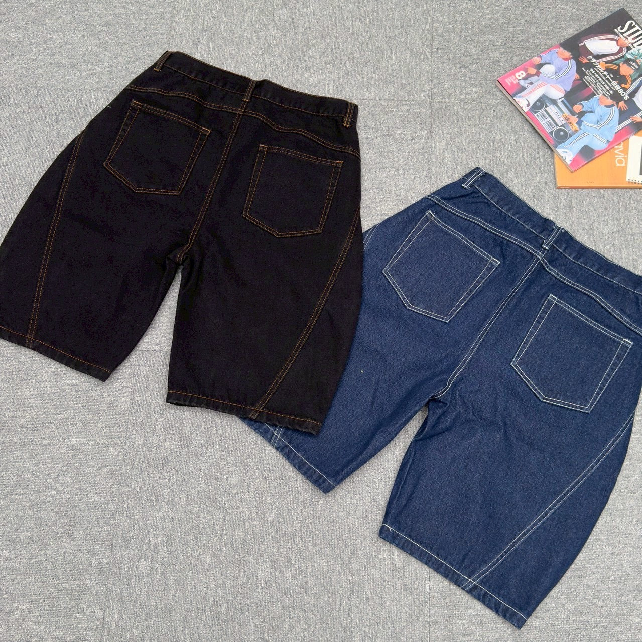 #C528 Denim Casual Pants