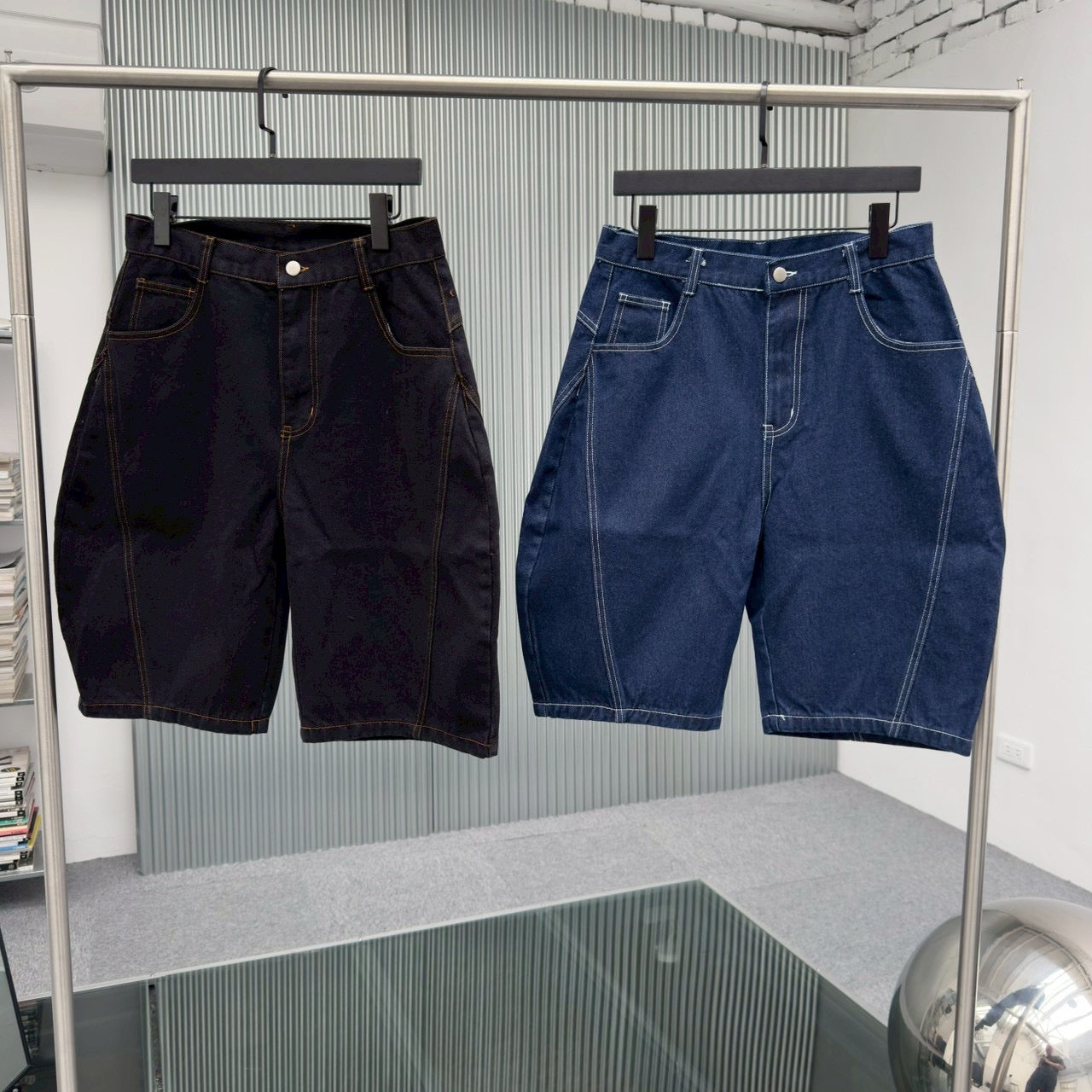 #C528 Denim Casual Pants