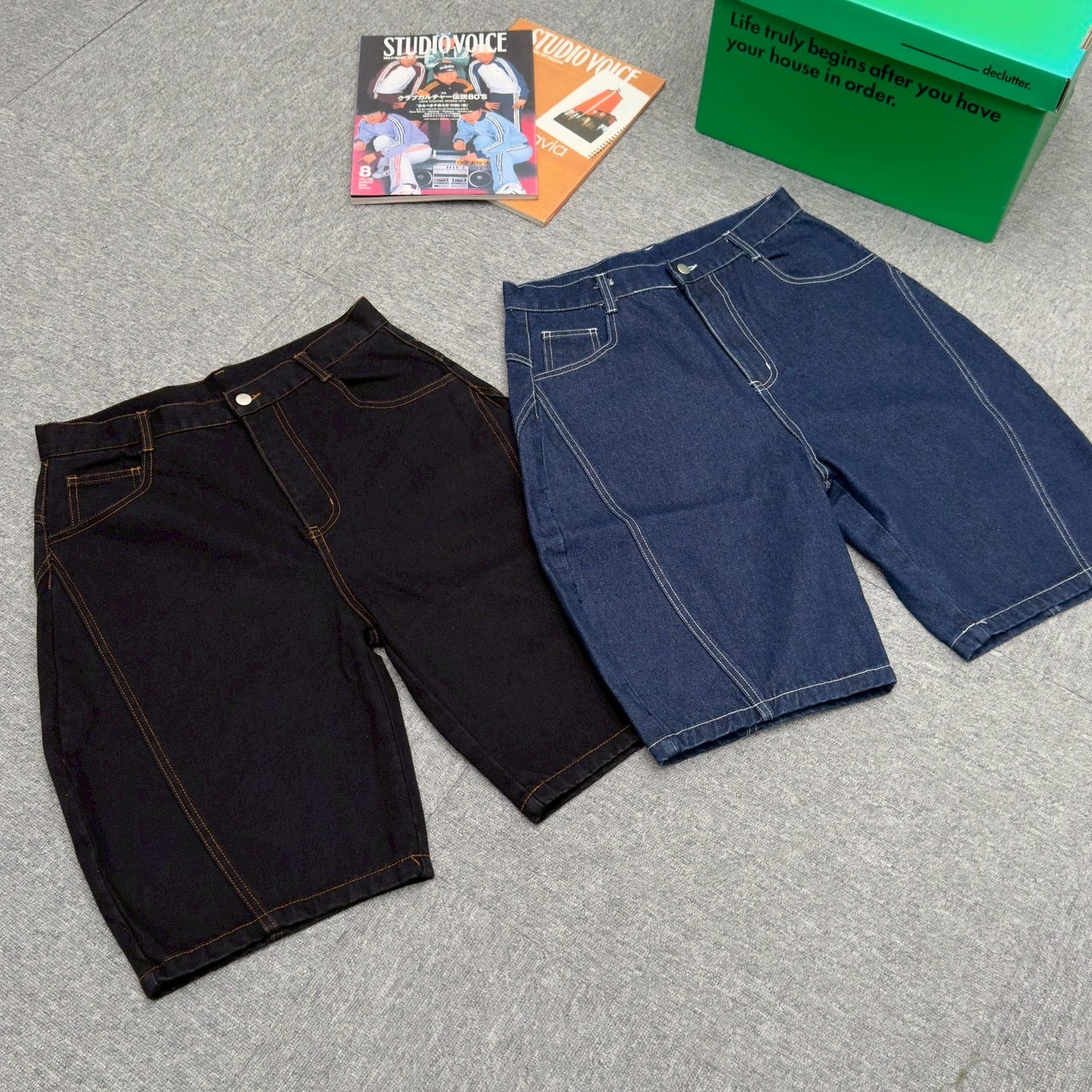 #C528 Denim Casual Pants