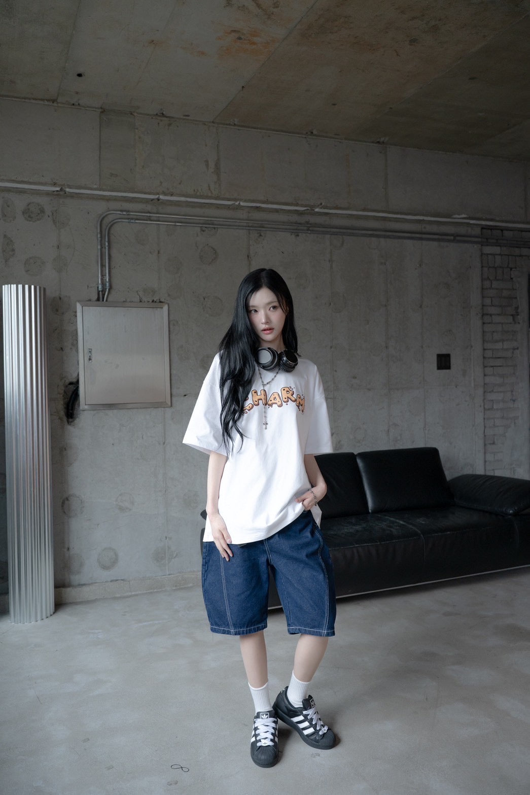 #C528 Denim Casual Pants