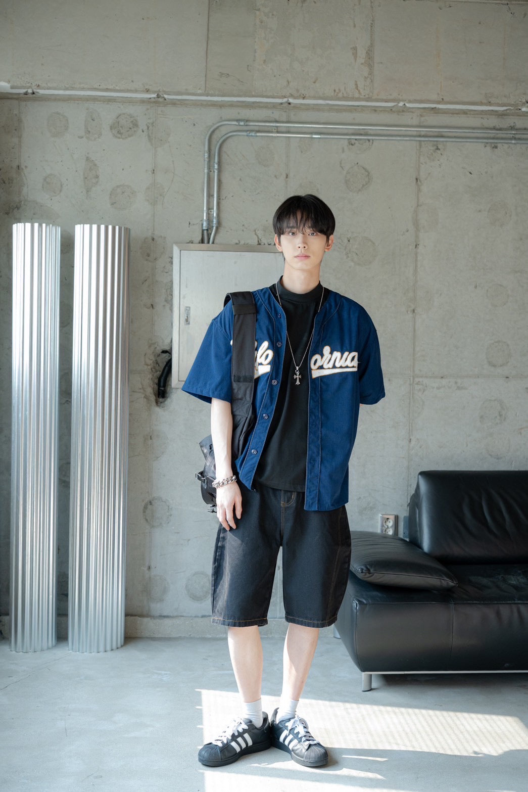 #C528 Denim Casual Pants