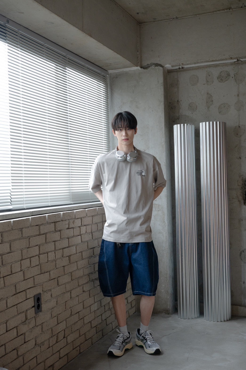 #C528 Denim Casual Pants