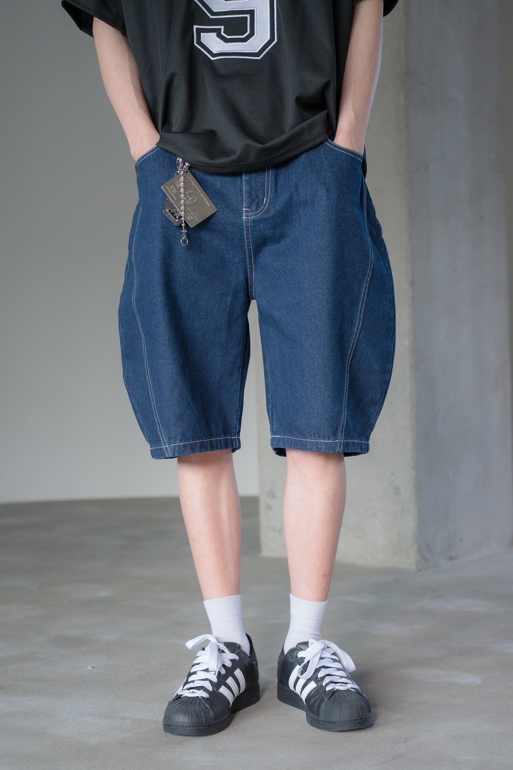 #C528 Denim Casual Pants