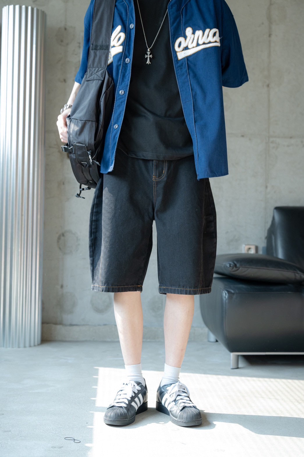 #C528 Denim Casual Pants