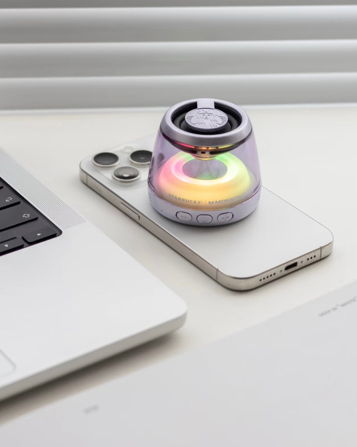 Starbucks X MONSTER 聯名迷你磁吸發光藍芽音響