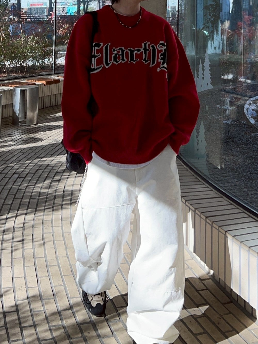 #C402 Winter Red Sweater