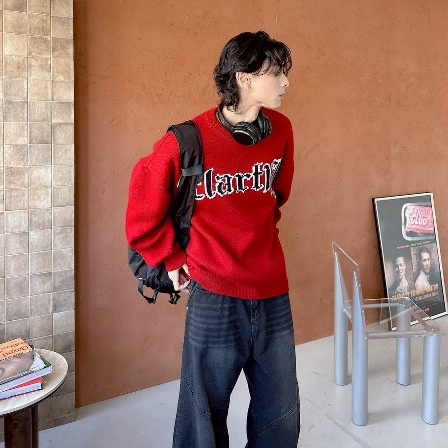 #C402 Winter Red Sweater