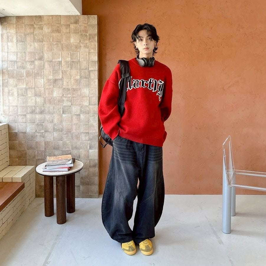 #C402 Winter Red Sweater