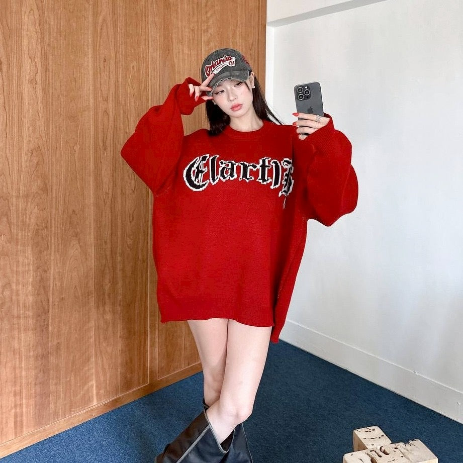 #C402 Winter Red Sweater