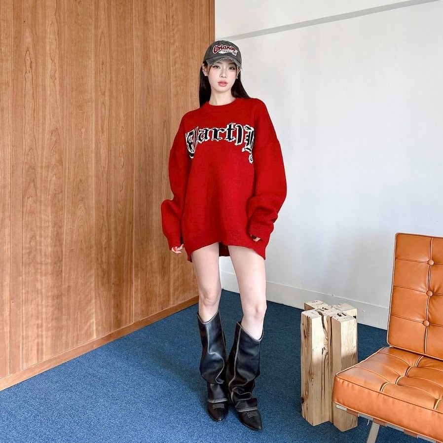 #C402 Winter Red Sweater