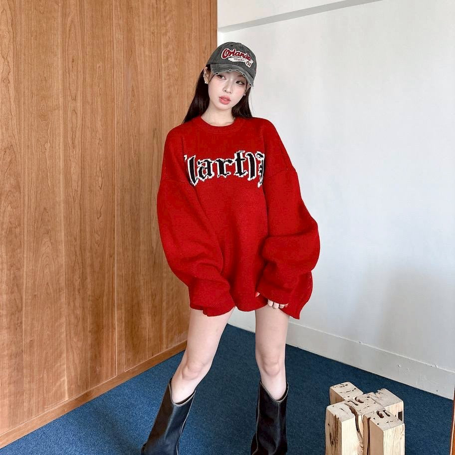 #C402 Winter Red Sweater