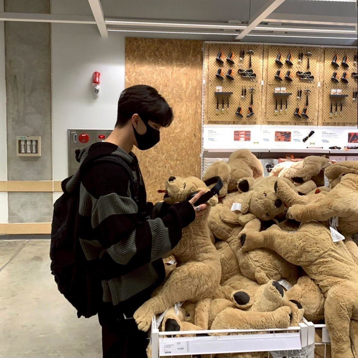 #C404 Stripe Hooded Knitting Top