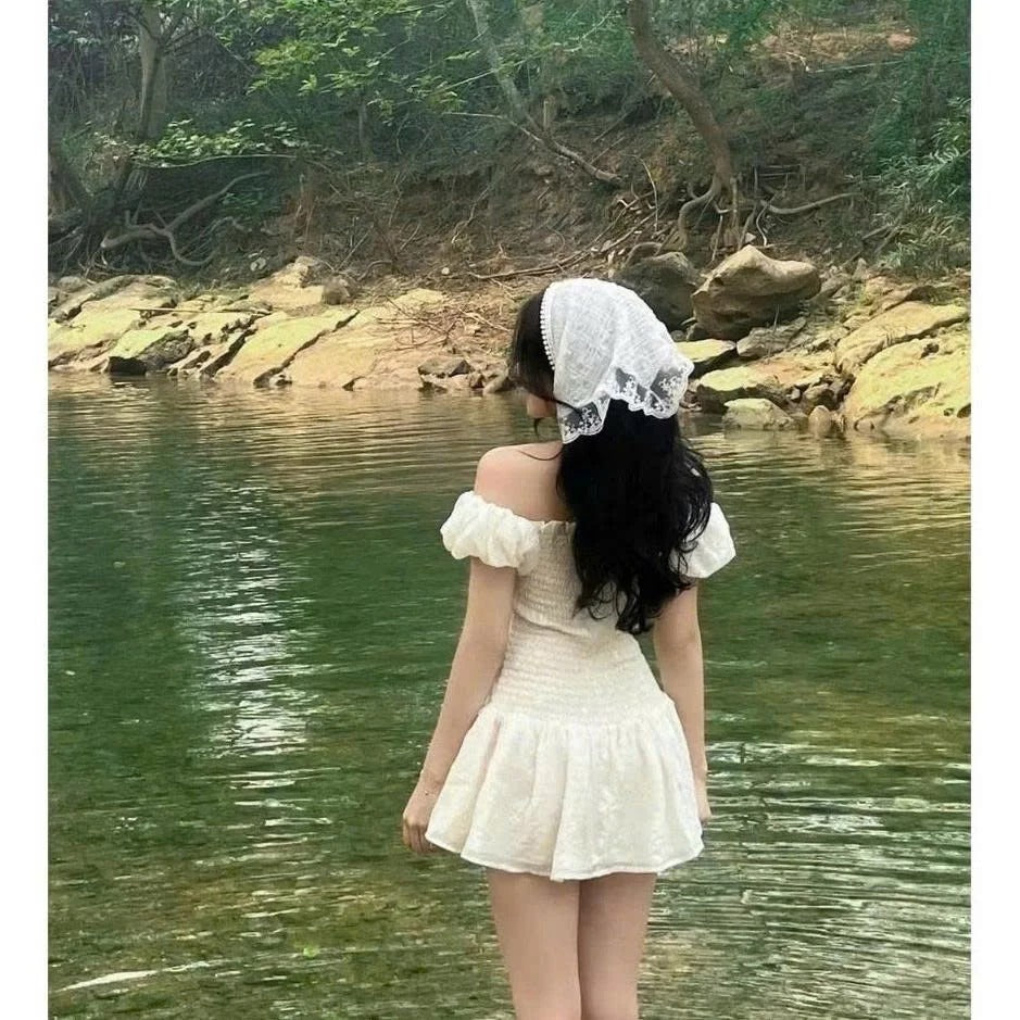 #VN8903 Elastic Maize Mini Dress