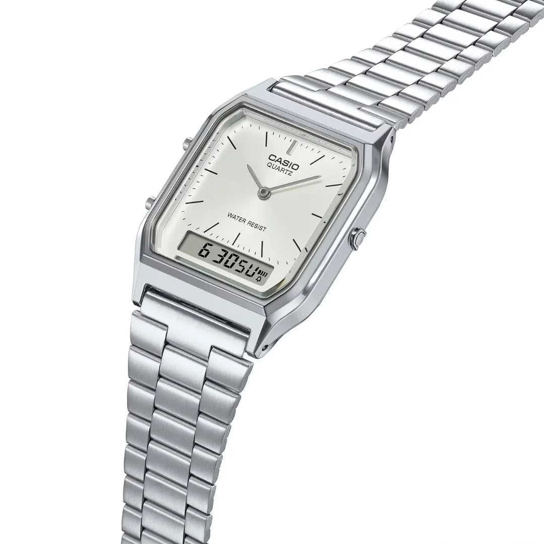 #CASIO03 Square Dual-Display Vintage Watch (AQ-230A)
