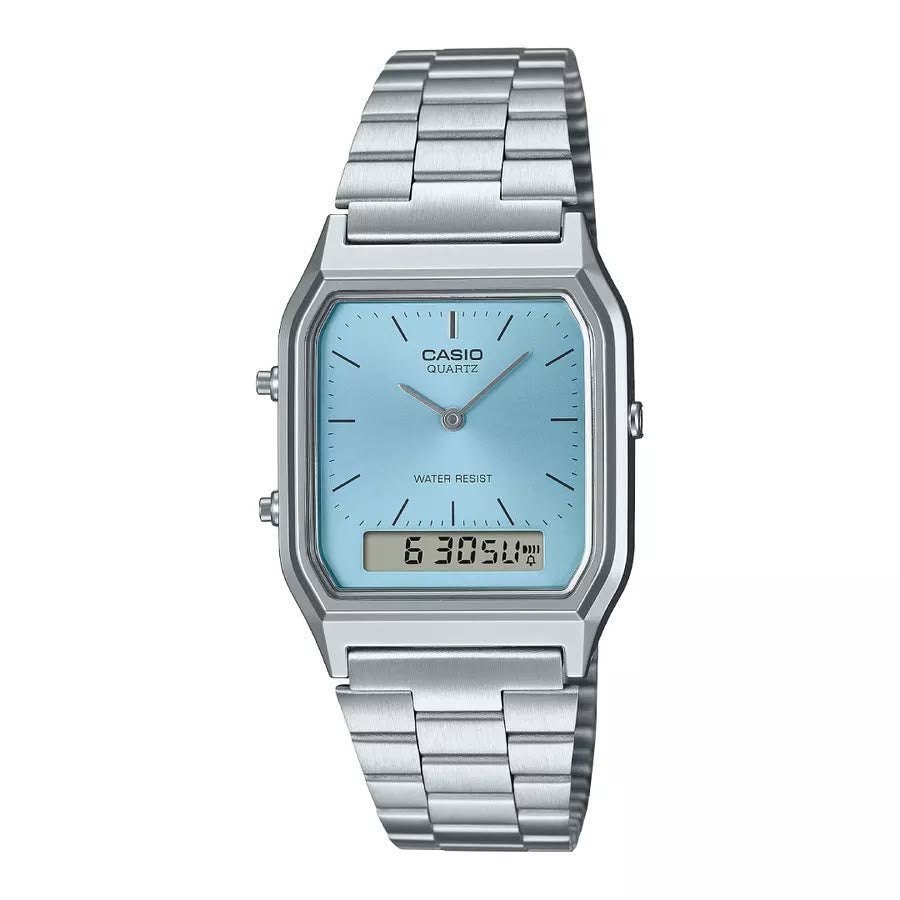 #CASIO03 Square Dual-Display Vintage Watch (AQ-230A)