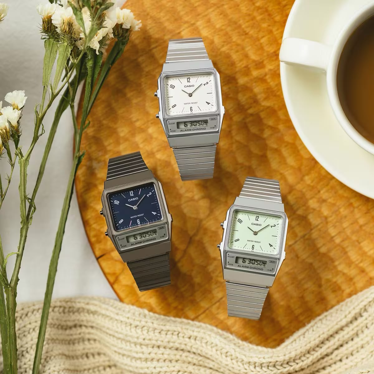#CASIO04 Vintage Rectangular Dual-DIsplay Watch Reissue (AQ-800E)