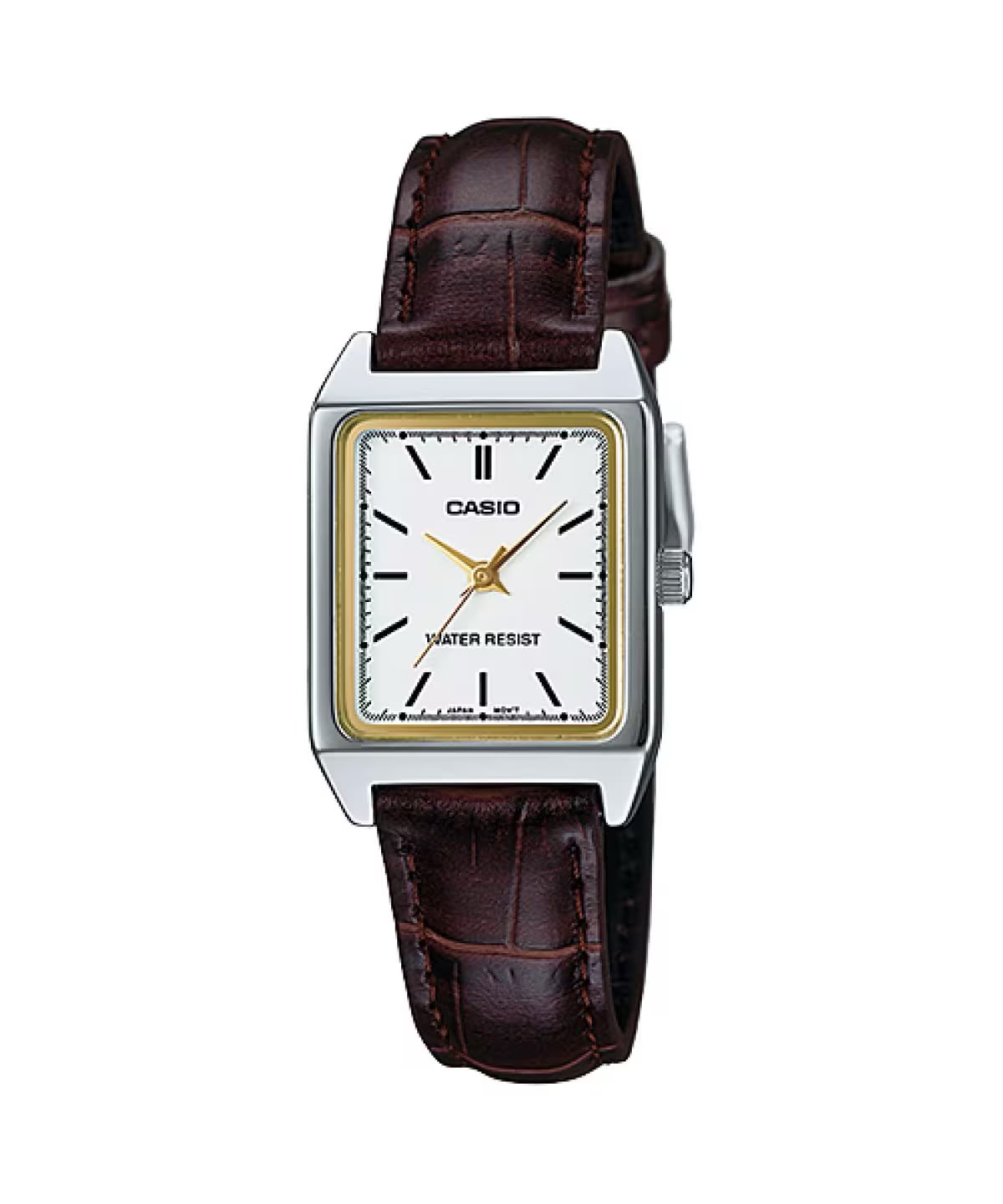 #CASIO05 Vintage Women's Small Square Leather Band Watch (LTP-V007L)