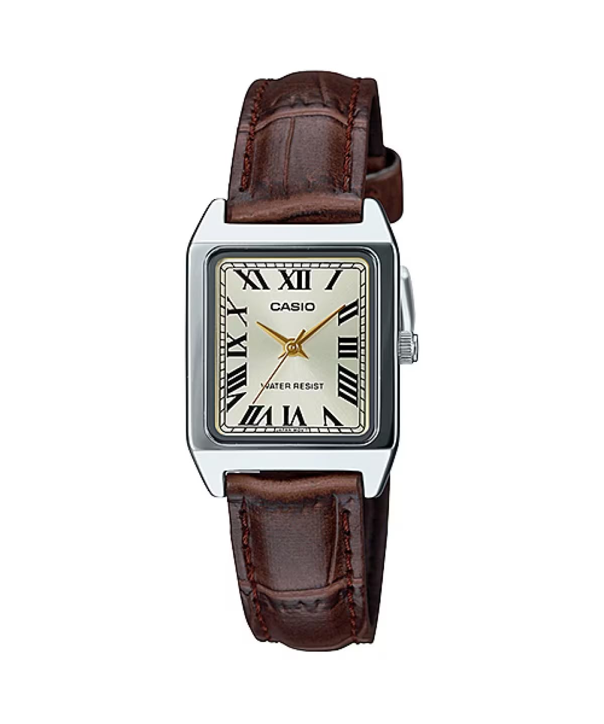 #CASIO05 Vintage Women's Small Square Leather Band Watch (LTP-V007L)