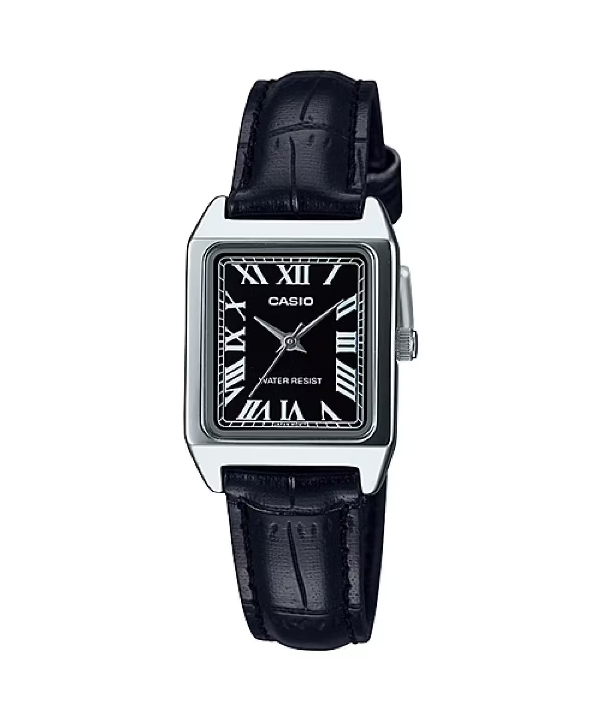 #CASIO05 Vintage Women's Small Square Leather Band Watch (LTP-V007L)