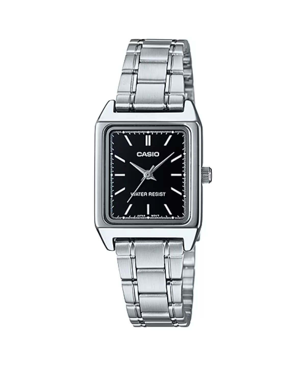 #CASIO06 Women's Small Square Metl Band Watch (LTP-V007D)