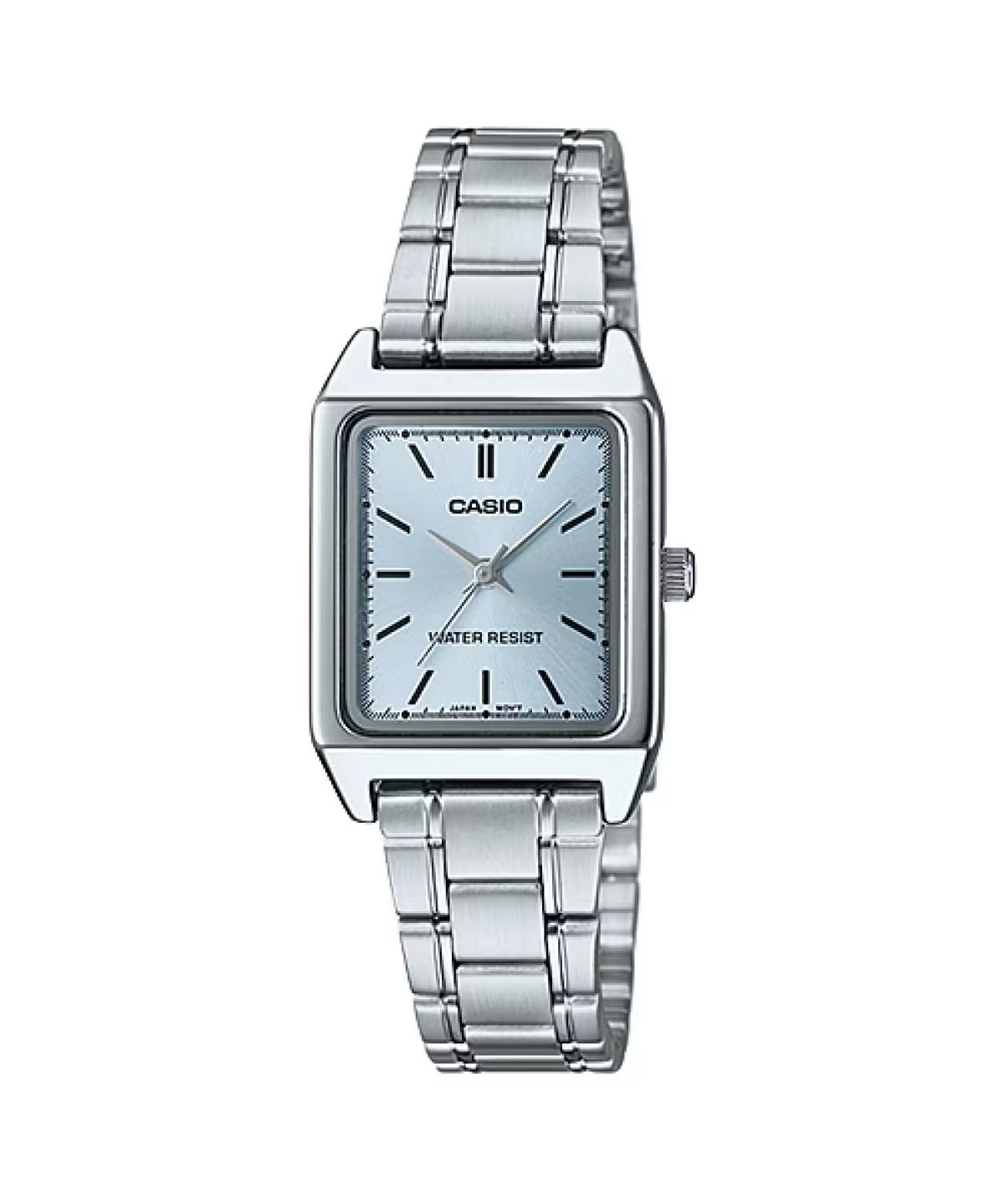 #CASIO06 Women's Small Square Metl Band Watch (LTP-V007D)