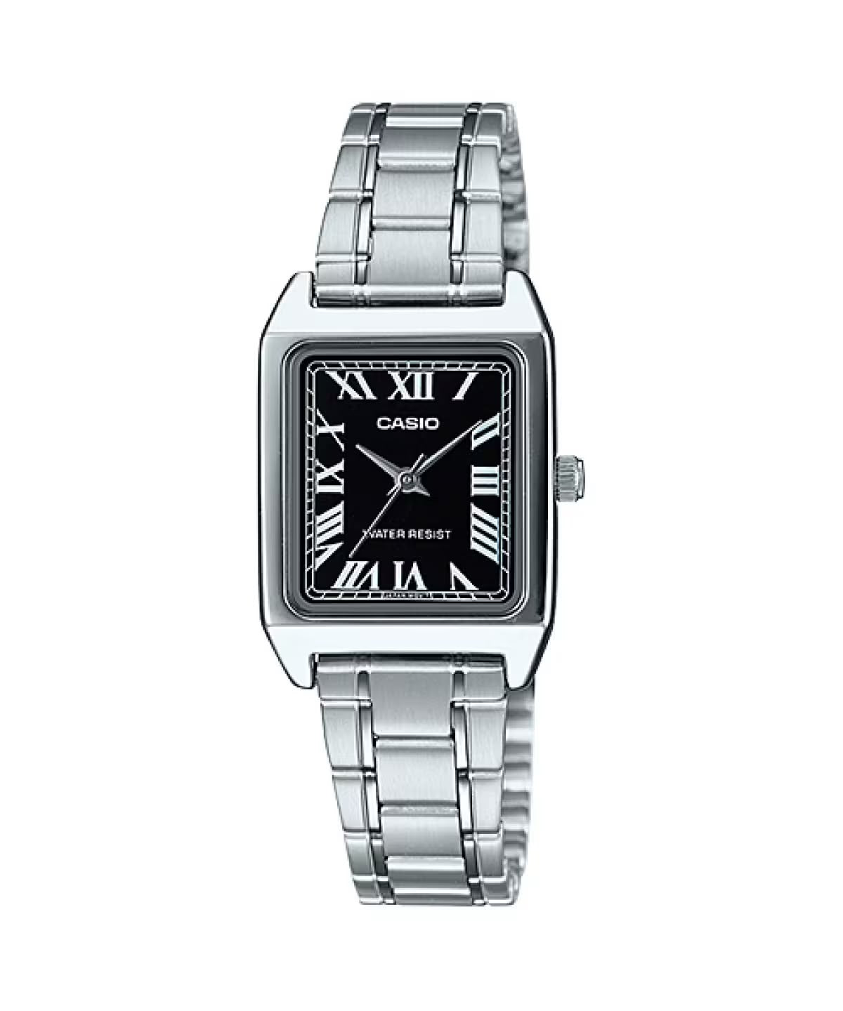 #CASIO06 Women's Small Square Metl Band Watch (LTP-V007D)