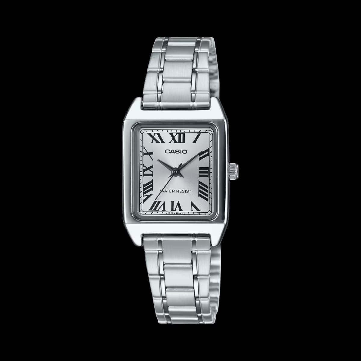 #CASIO06 Women's Small Square Metl Band Watch (LTP-V007D)