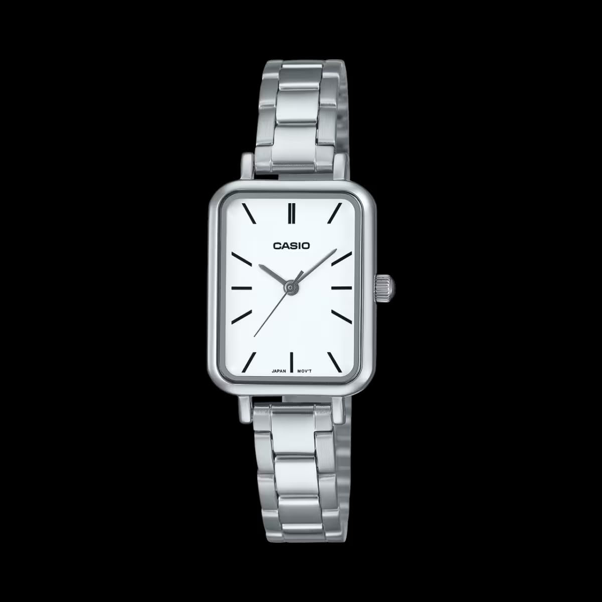 #CASIO08 21mm Women's Small Square Metal Band Watch (LTP-V009D)