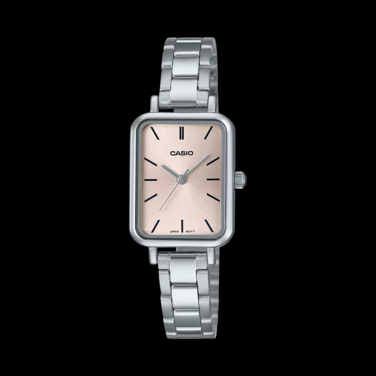 #CASIO08 21mm Women's Small Square Metal Band Watch (LTP-V009D)