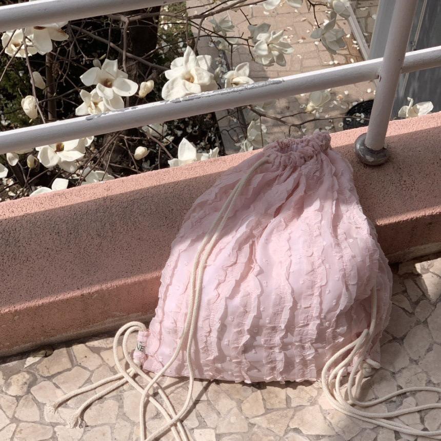 #IS171 Ruffle Drawstring Bag