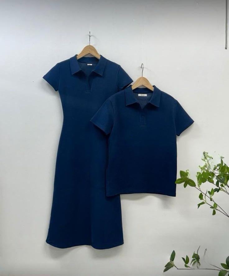 #KR06 Matching Couple Polo Dress and Shirt