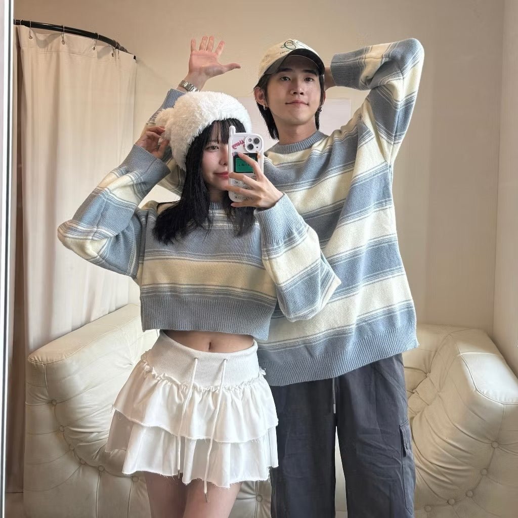 #BM02 Stripe Couple Sweater - Idiot Sandwich HK - 