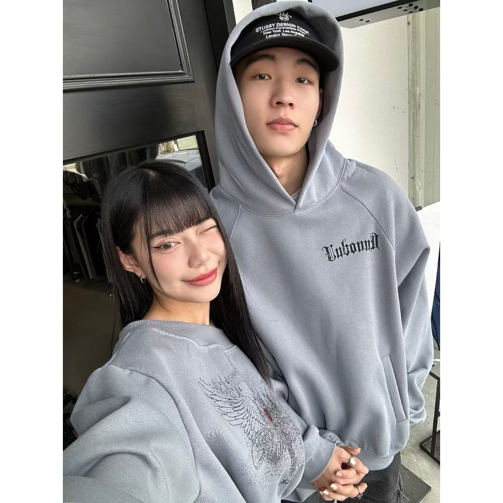 #BM06 Off shoulder Couple Hoodie - Idiot Sandwich HK - 