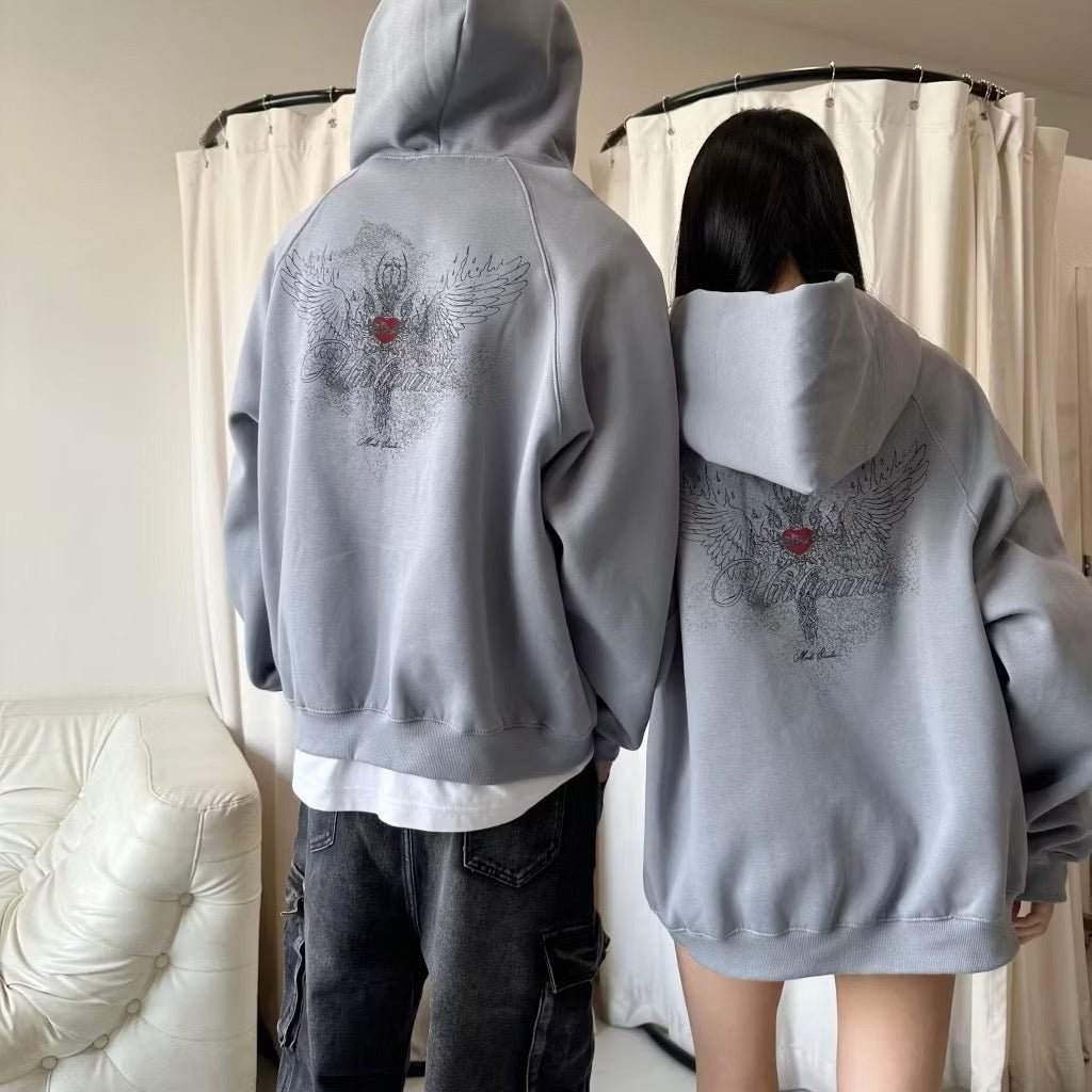 #BM06 Off shoulder Couple Hoodie - Idiot Sandwich HK - 