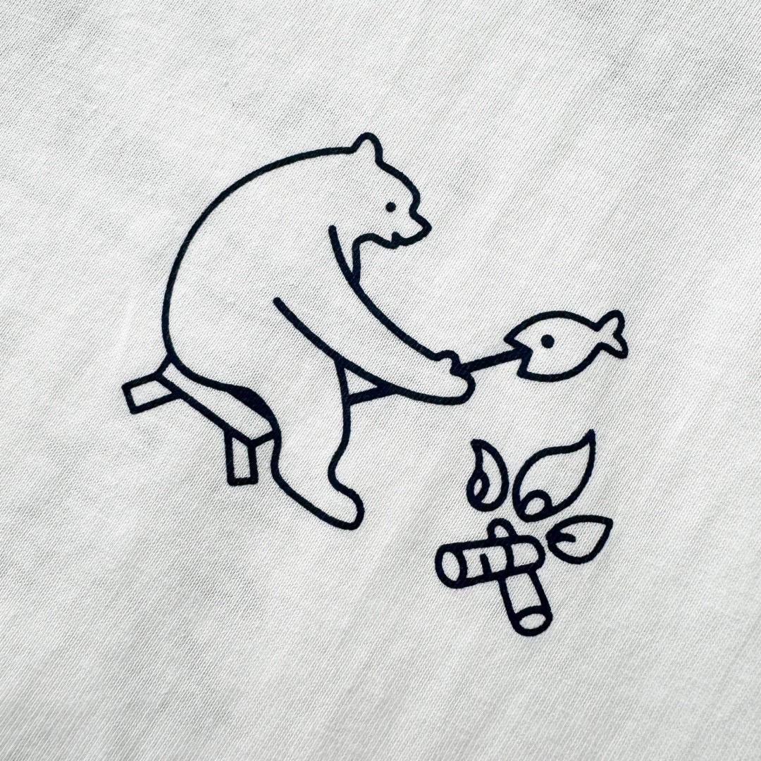 #C135 Camping Bear T-shirt - Idiot Sandwich HK-