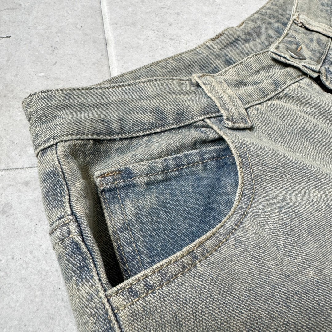 #C153 Stone Washed Denim Pant - Idiot Sandwich HK - 