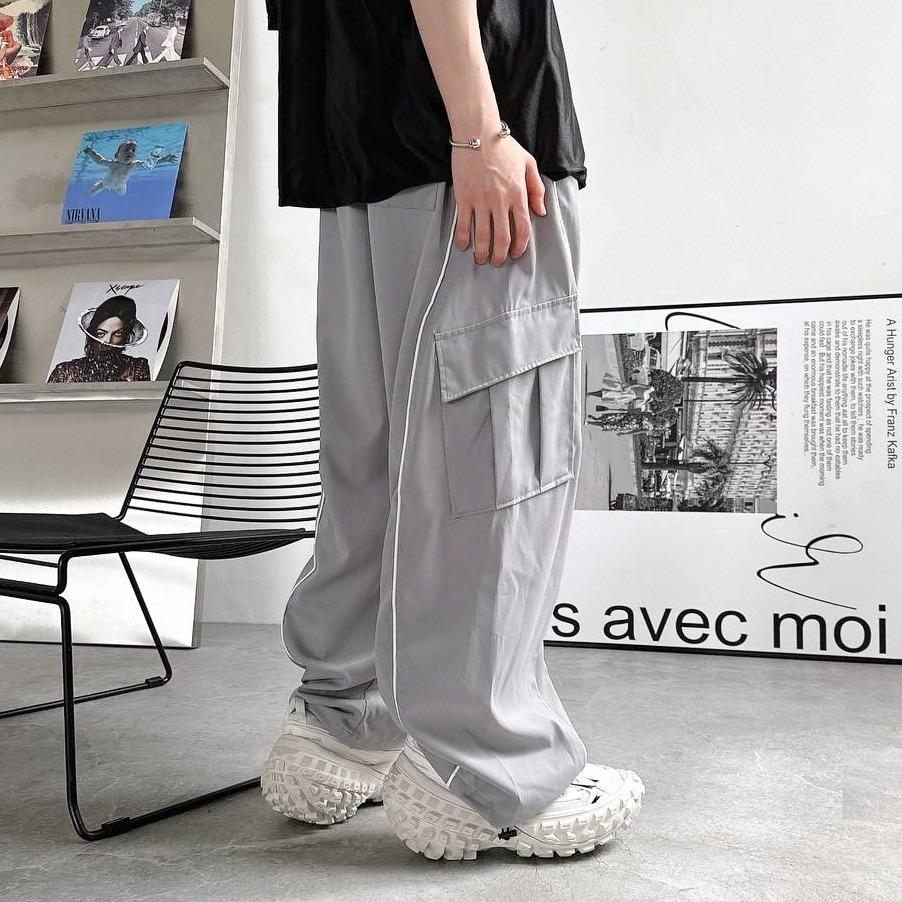 #C162 Contrast Stitch Cargo Pants - Idiot Sandwich HK - 