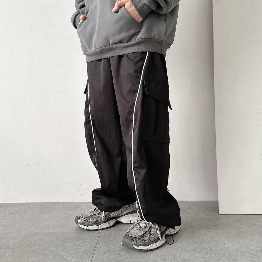 #C162 Contrast Stitch Cargo Pants - Idiot Sandwich HK - 