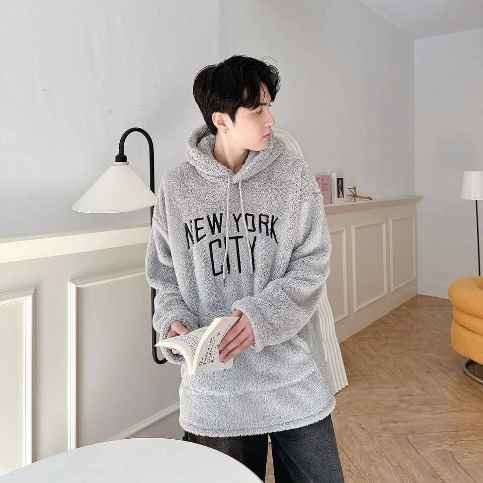 #C194 NEW YORK CITY Lamb Wool Hoodie - Idiot Sandwich HK - 