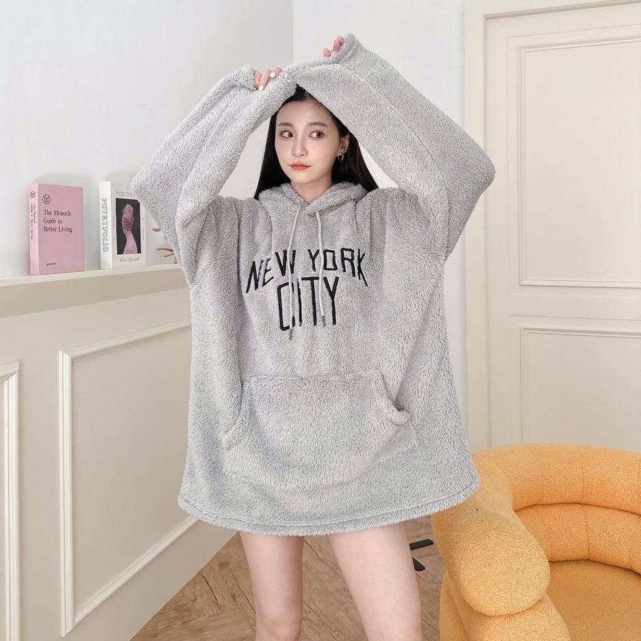 #C194 NEW YORK CITY Lamb Wool Hoodie - Idiot Sandwich HK - 