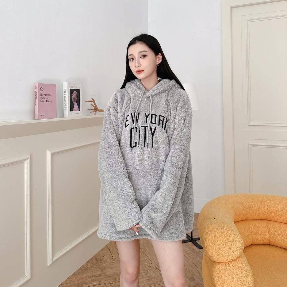 #C194 NEW YORK CITY Lamb Wool Hoodie - Idiot Sandwich HK - 