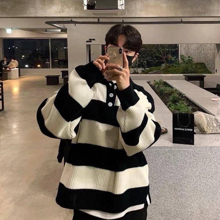 #C212 Striped Polo Sweater - Idiot Sandwich HK - 