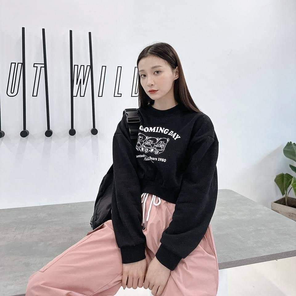 #C232 Blooming day Crop Long Sleeve - Idiot Sandwich HK - 