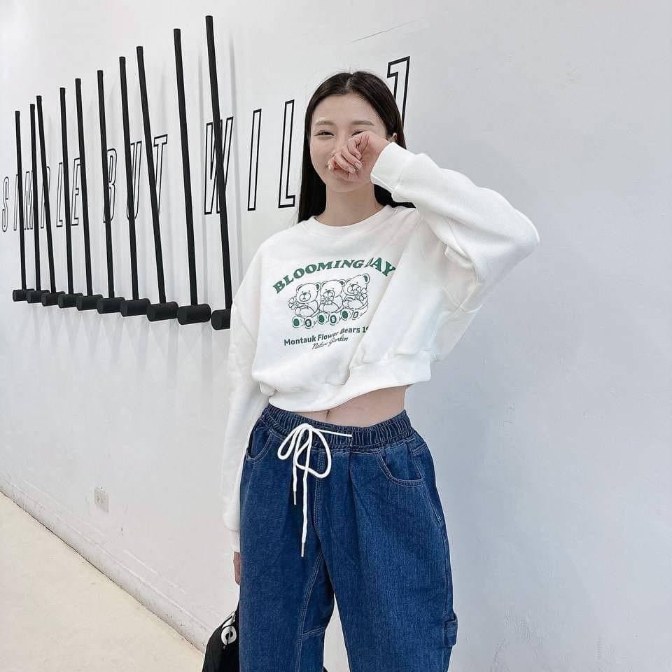 #C232 Blooming day Crop Long Sleeve - Idiot Sandwich HK - 